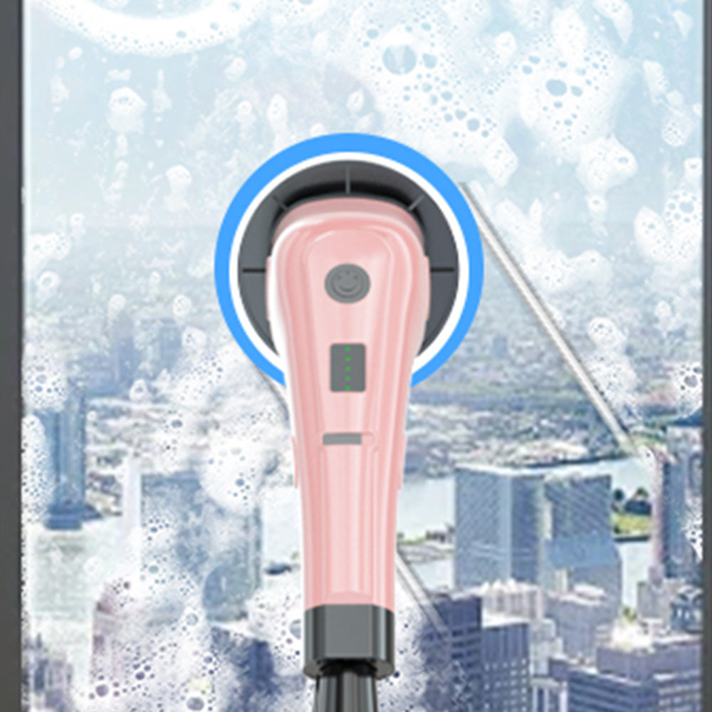 Cordless Electric Spin Scrubber Rechargeable Cleaning Brush with 7 Replaceable Brush Heads Pink