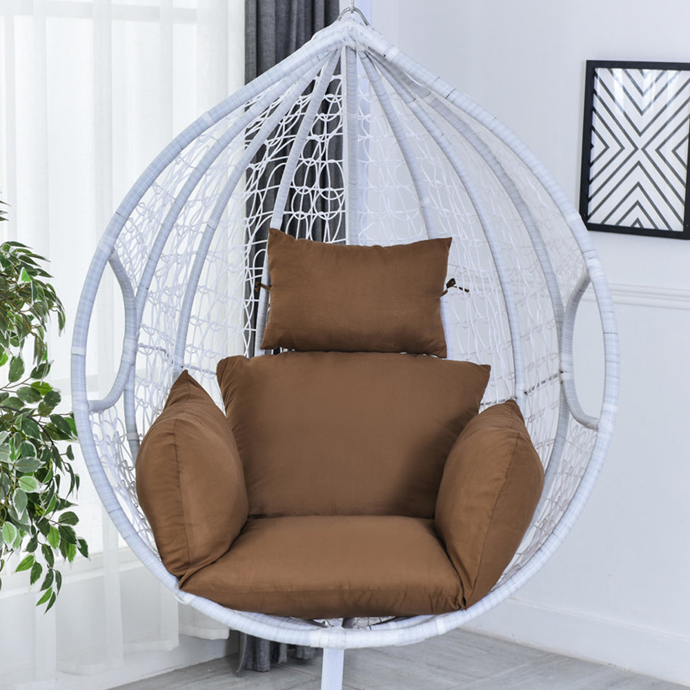 Hanging Swing Chair Cushion Egg Chair Pad Outdoor Garden Home Decor Brown