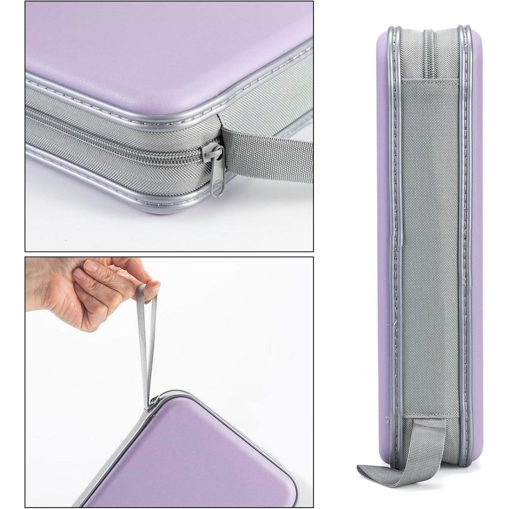Portable 96 Capacity DVD CD Holder Case - Purple