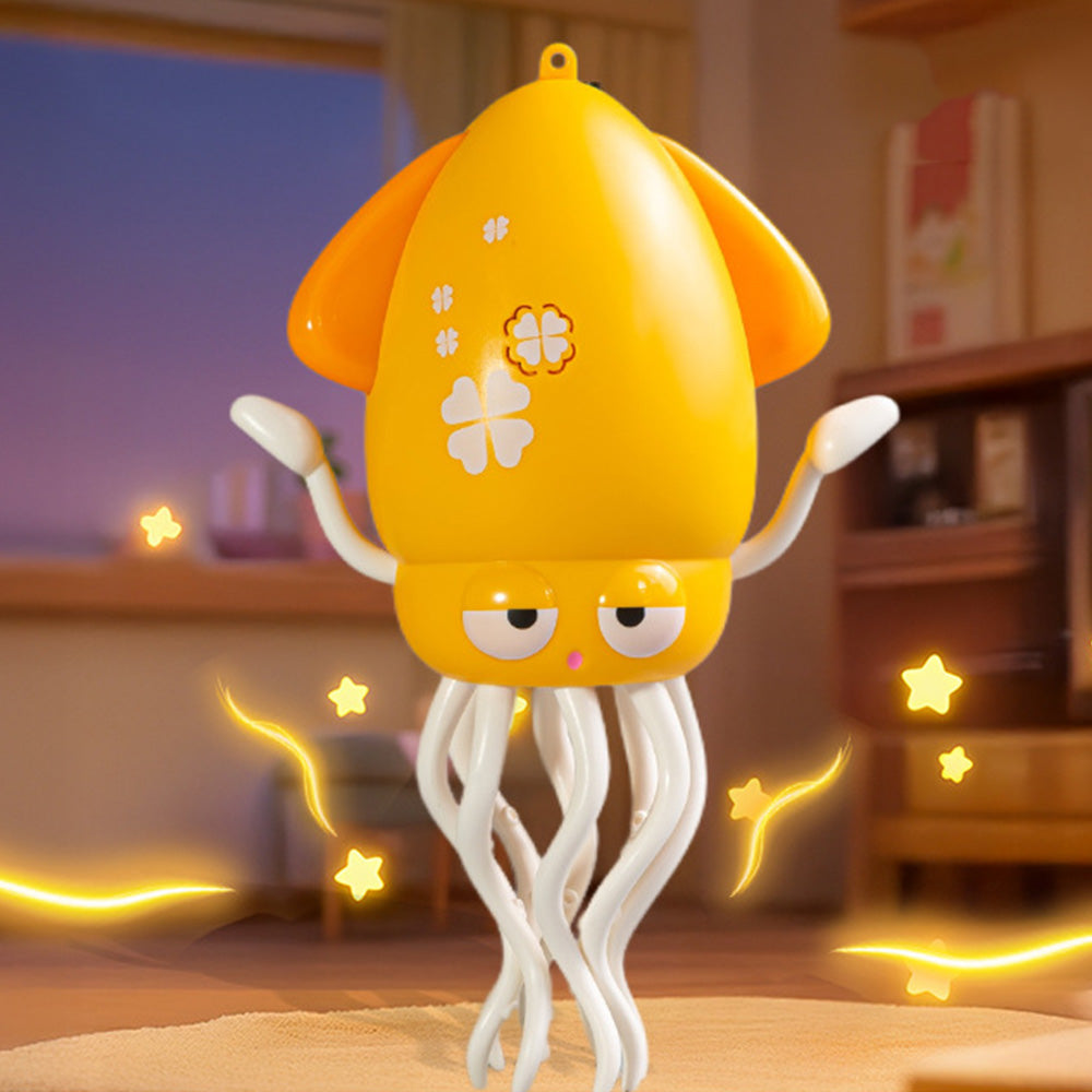 Dancing Electric Octopus Toy �Crawling Musical Squid for Tummy Time Yellow