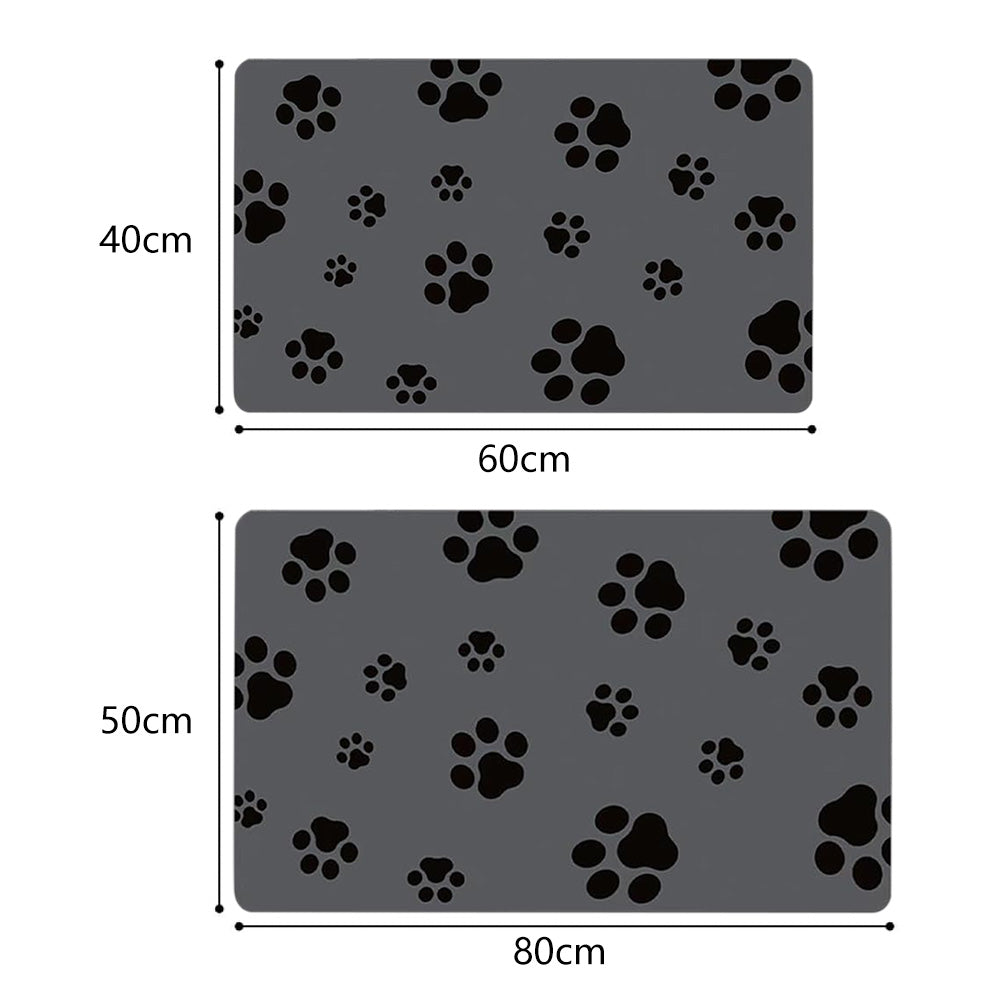 Pet Quick Dry Food Mat Absorbent Dog Feeding Mat for Food and Water Style 1