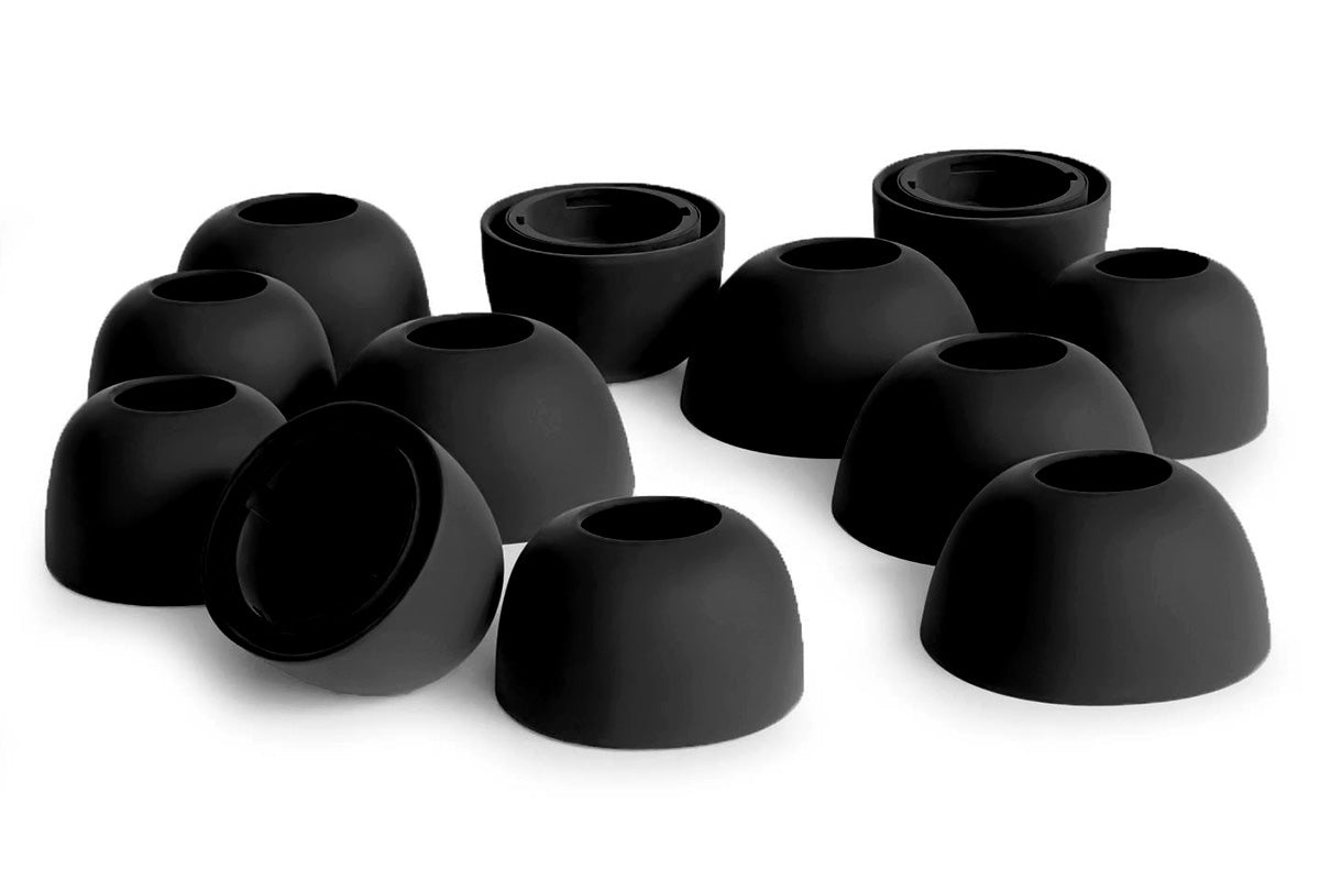 12 Piece Silicone Ear Tips for Samsung Galaxy Buds3 Pro - Black