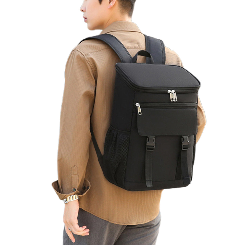 Portable Insulated Backpack Leak Proof Camping Cooler Bag Black