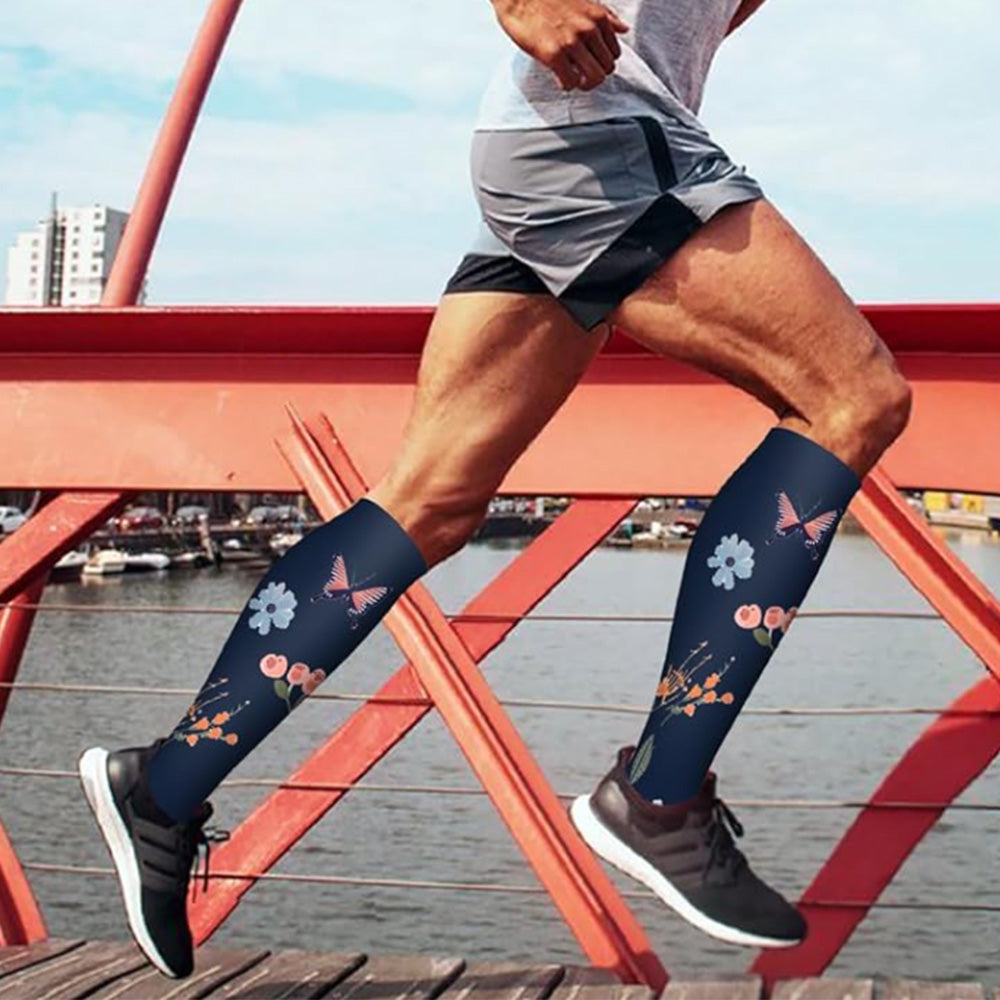 6 Pairs Women's High Stretch Long Socks for Sports & Casual Wear-Butterfly