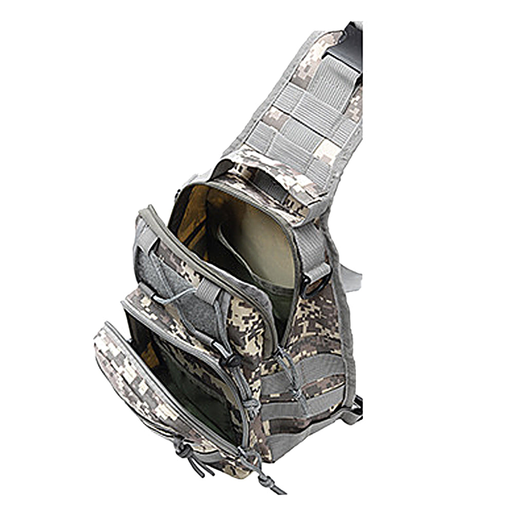 Outdoor Sport Chest Bag Sling Shoulder Bag for Men Gray