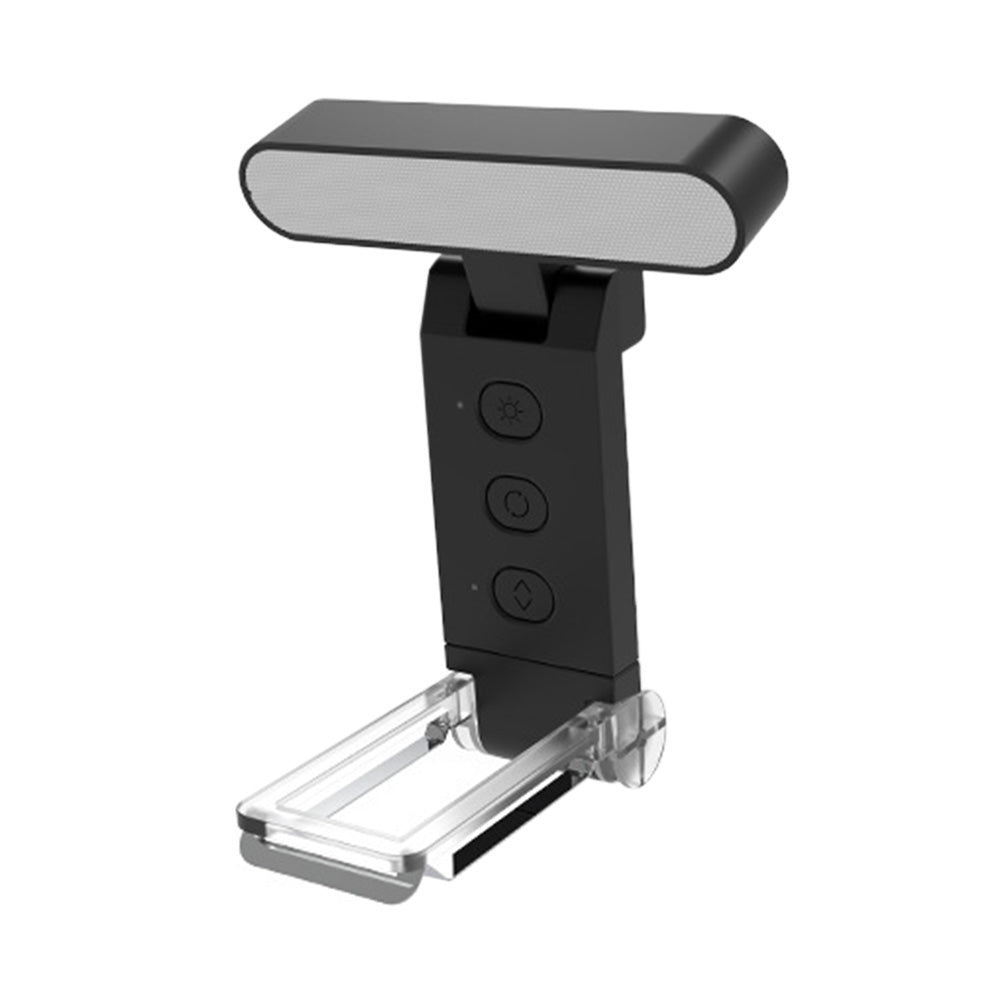 Rechargeable Clip-on Book Light 5 Color Temperatures 6 Brightness Dimmable Reading Light Black