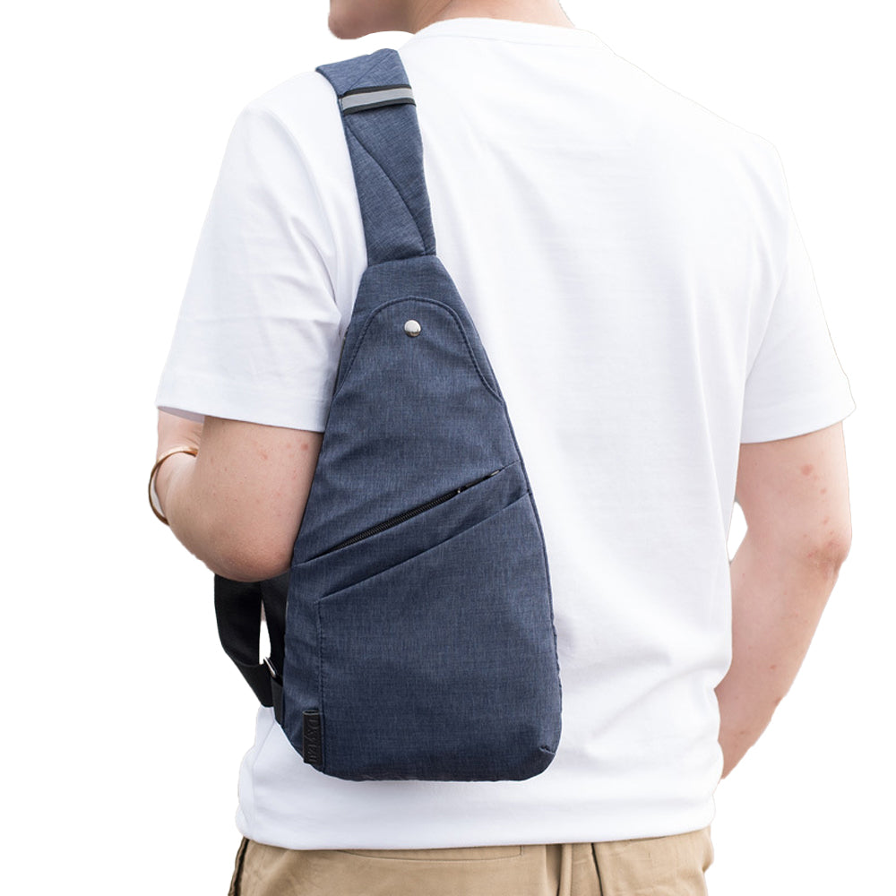 Anti-theft Chest Pack Crossbody Shoulder Bag Sling Chest Bag for Travel Sports Blue