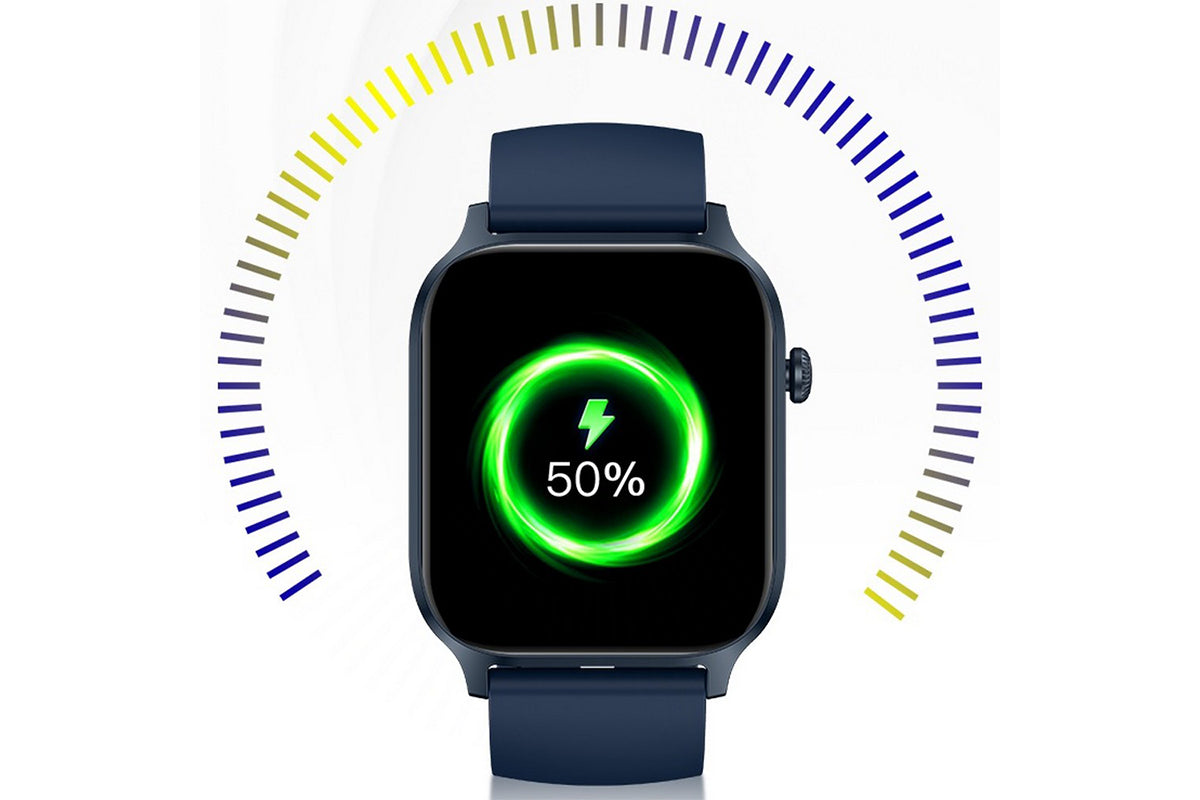 Smart Watch 1.85-Inch Fitness Watch with Heart Rate Sleep Monitor Blood Oxygen Blood Pressure Activity Tracker-Navy