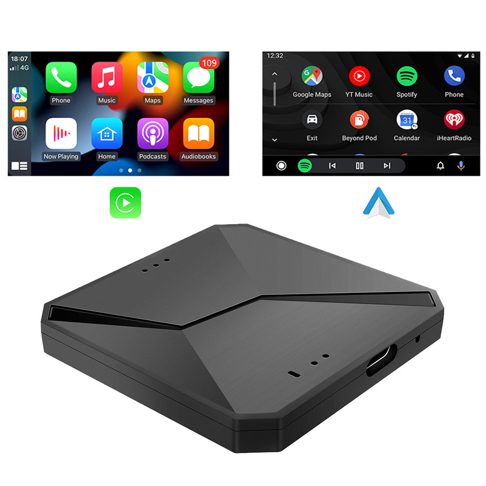 Plug And Play Wireless Carplay Adapter Dongle Box for Factory Wired Android Auto and CarPlay Cars