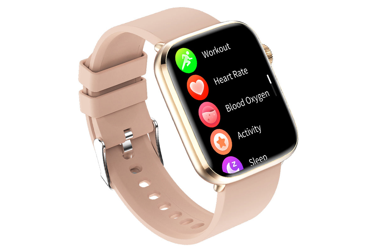 Smart Watch 1.85-Inch Fitness Watch with Heart Rate Noninvasive Blood Sugar Monitor HRV Detection Body Temperature SOS Call Activity Tracker-Pink