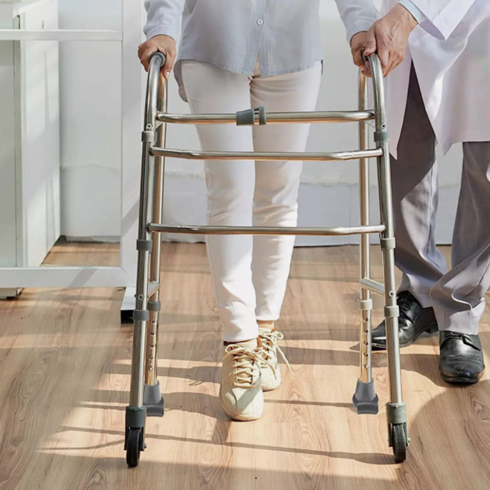 4Pcs Walker Ski Glides for Standard Walkers Anti-Friction TPR Universal Walker Accessories for Indoor Use Grey