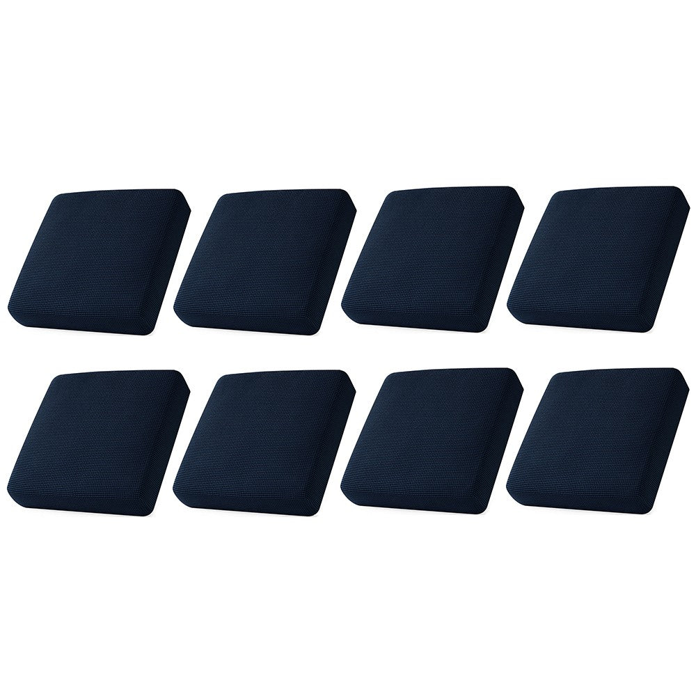 8Pcs Stretch Sofa Seat Cushion Cover Navy