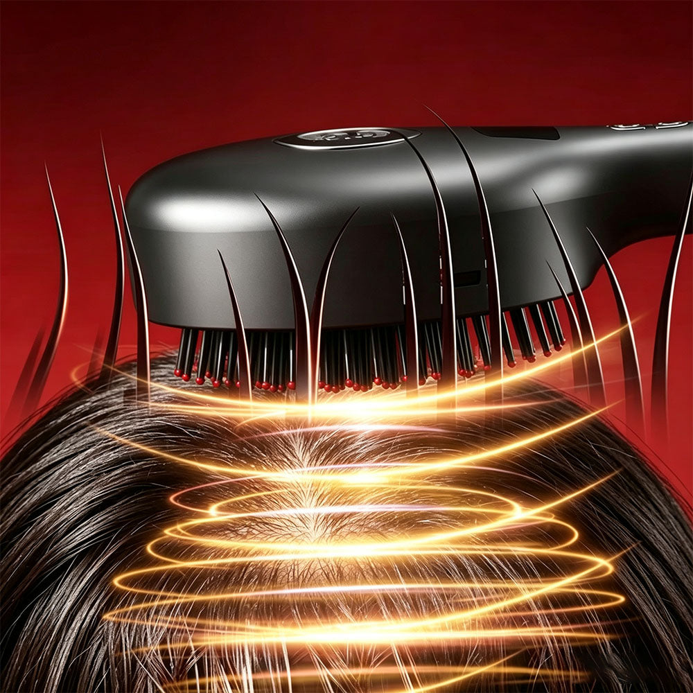 3 in 1 Electric Spray Hair Comb with Mist Function-Black