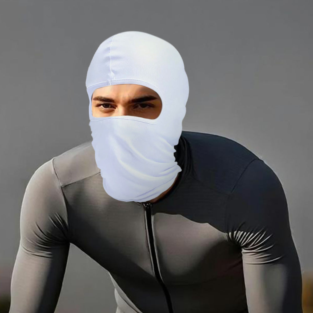 Balaclava Mask Summer Cooling Neck Gaiter Mask for Riding White