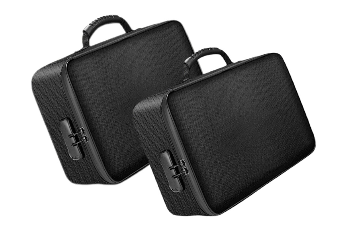 2 Piece Fireproof Waterproof Document Bag with Lock