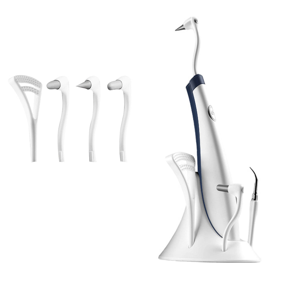 5 in1 Electric Ultrasonic Teeth Calculus Remover Teeth Cleaner Oral Care White