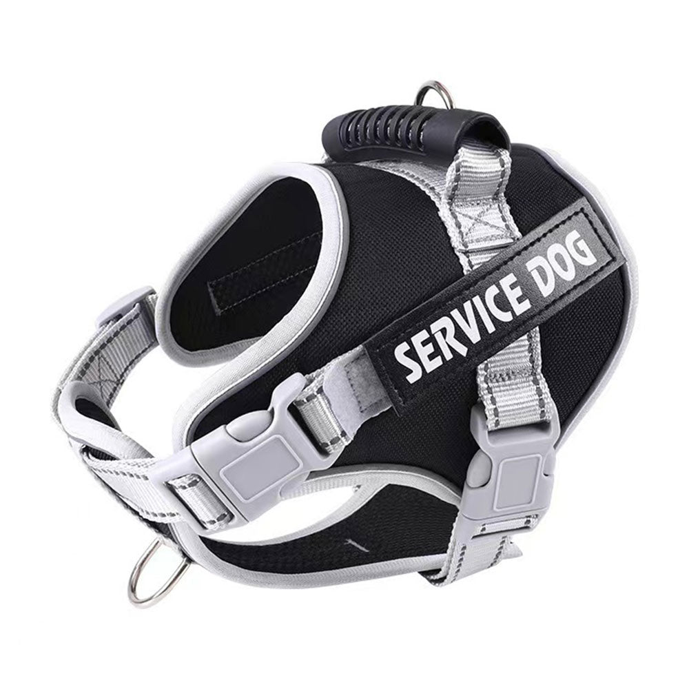 No Pull Pet Dog Harness Adjustable Dog Vest with Reflective Strip Black