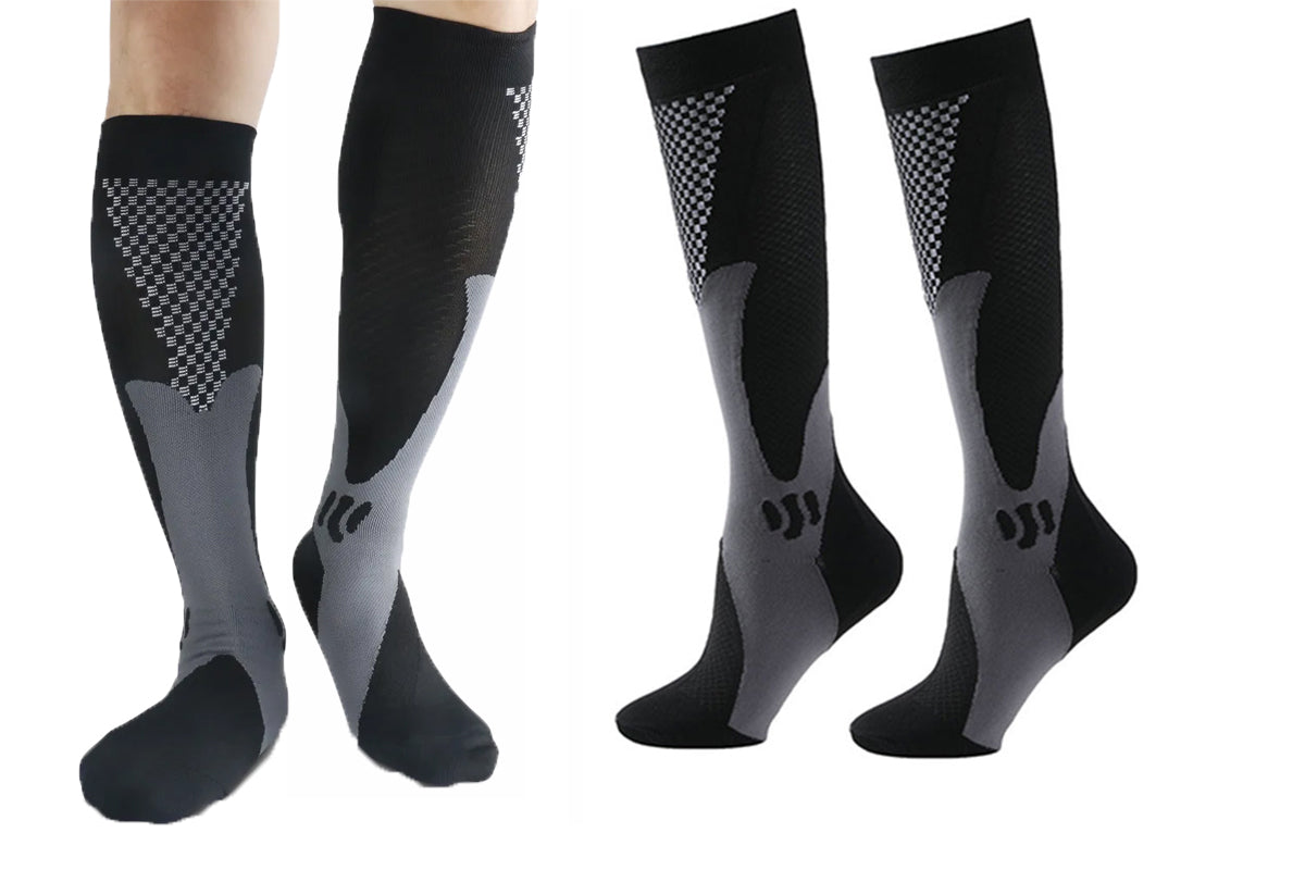 Compression Socks for Women and Men Best Support for Athletic Running Hiking-Black