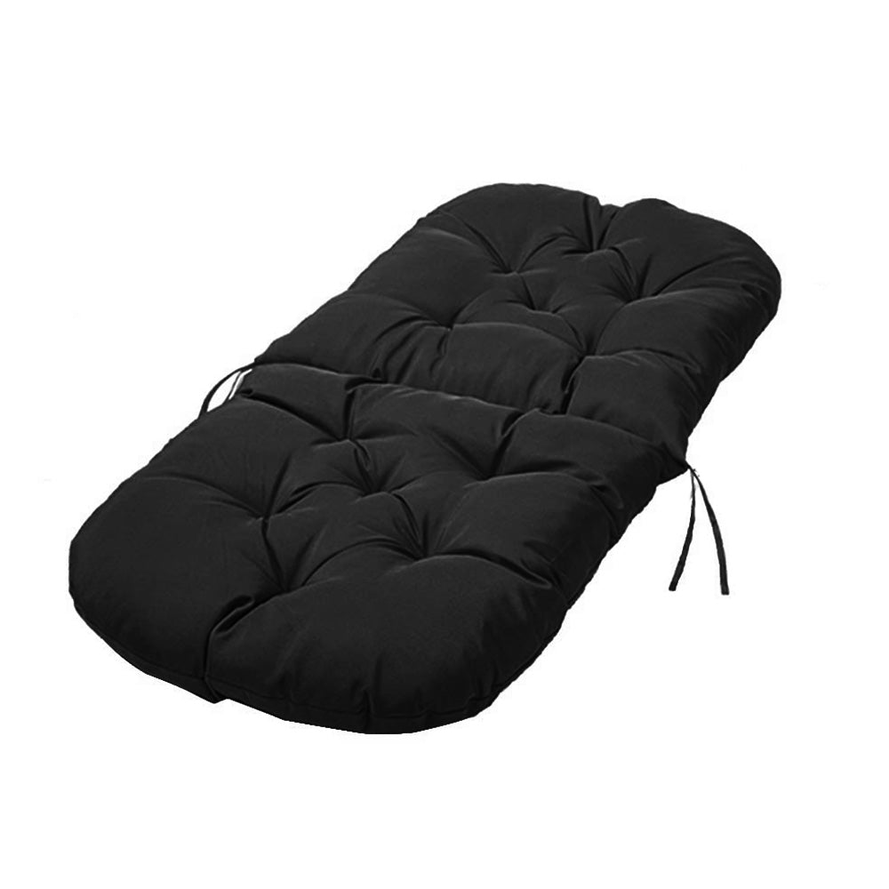 Solid Color Seat Cushion for Swivel Rocker Chair for Home Garden High Back Hammock Black
