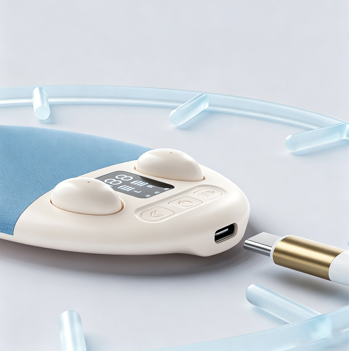 2 in 1 Under Pillow Sleep Speaker Bluetooth Headphones - Blue