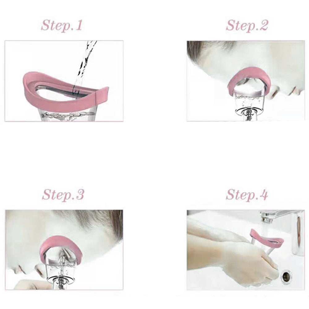 Manual Eye Wash Cup Air Pressure Eye Cleaning Cup Pink