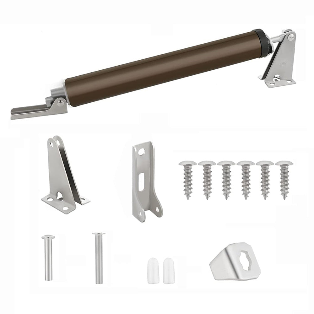 Pneumatic Door Closer with Adjustable Closing Speed Door Shock for Wooden Doors Windows Screen Door Brown