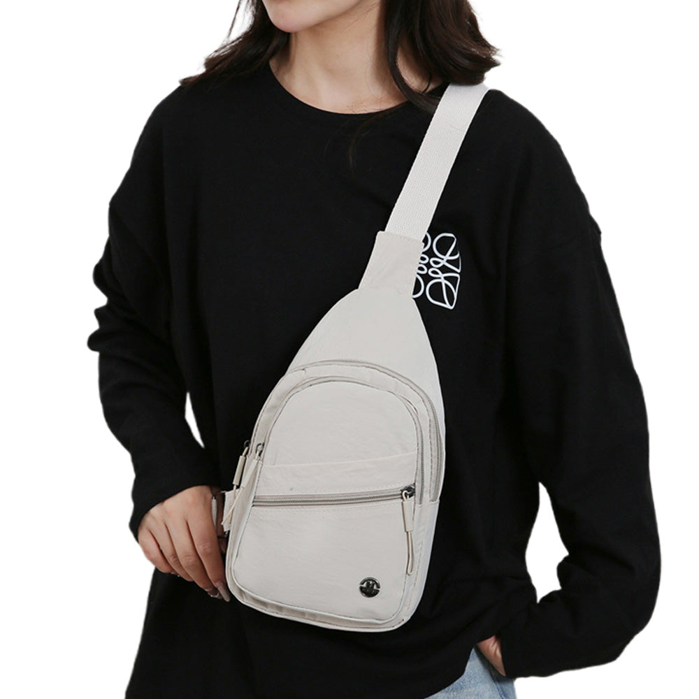 Anti Theft Sling Bag Crossbody Bag for Women White