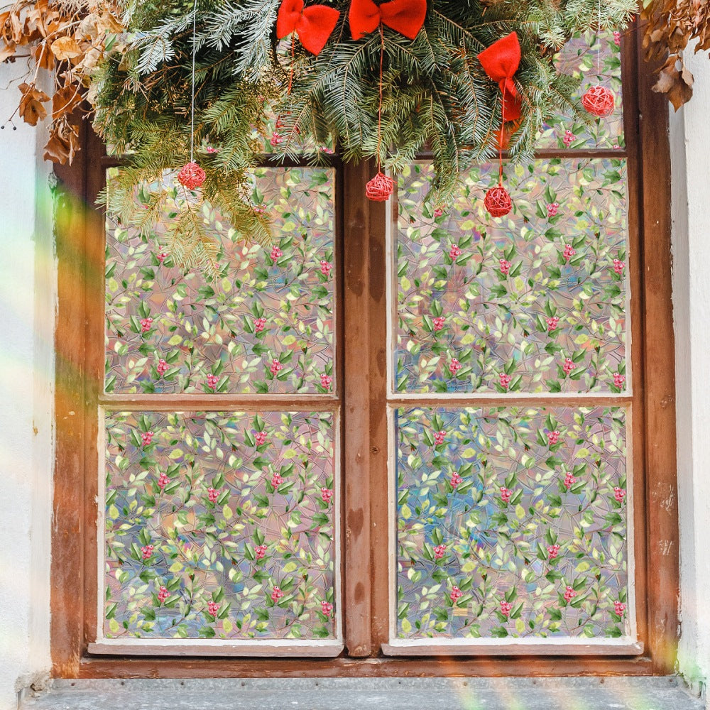 2Pcs Glass Window Privacy Static Cling Frosted Sticker Covering Film Style 3