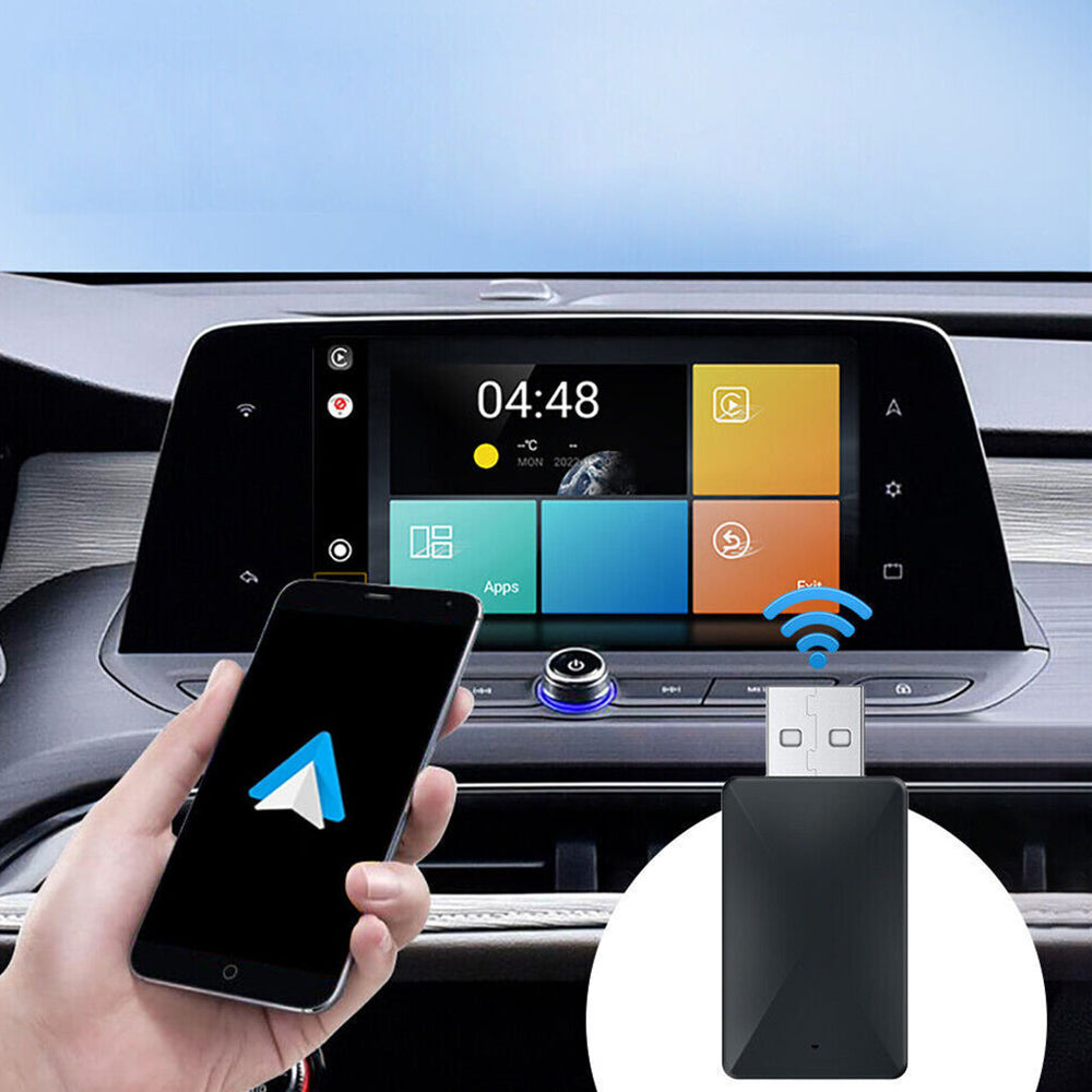2 in-1 Wireless WiFi CarPlay Adapter Plug and Play Bluetooth Android Auto Car Dongle Connect Box