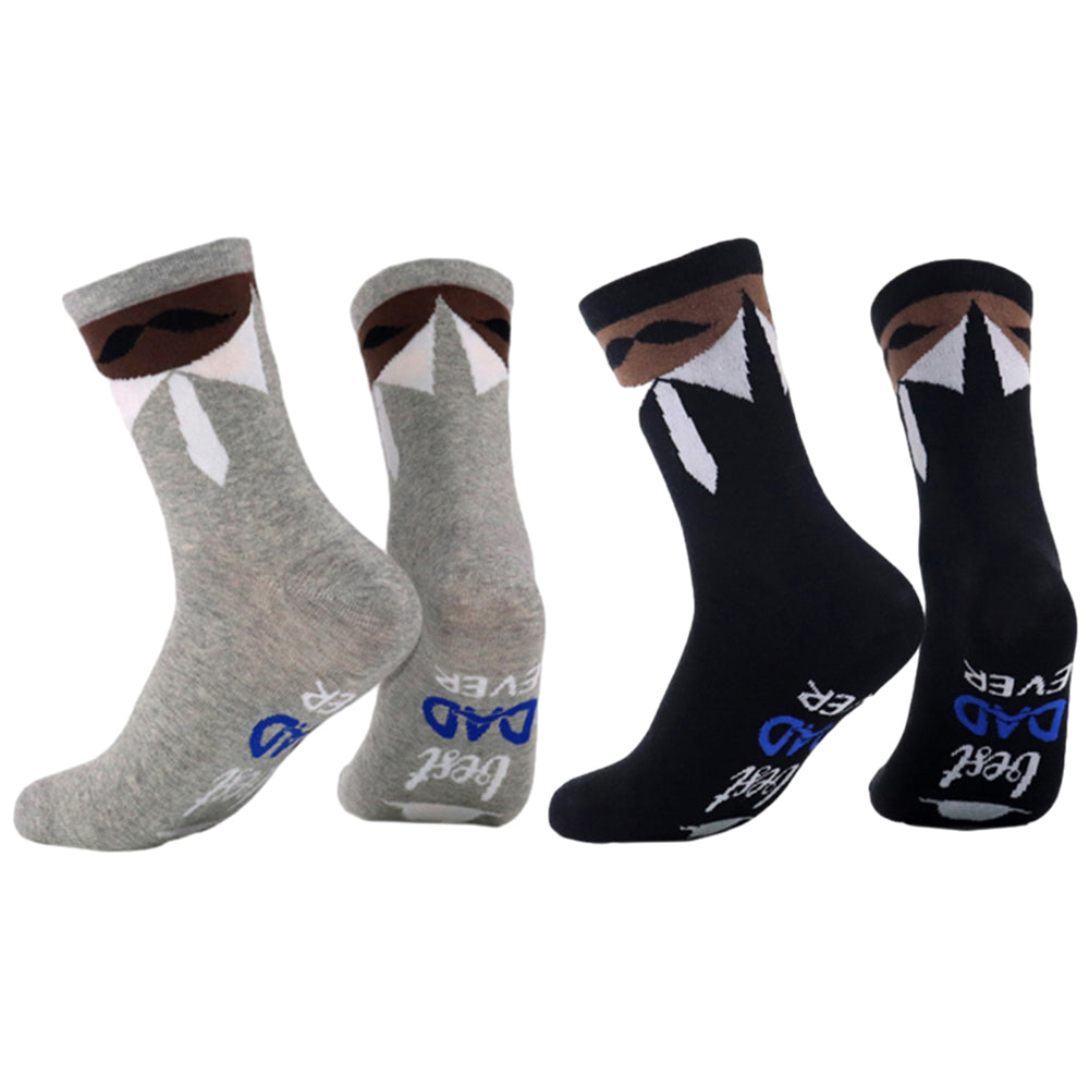 2 Pairs of Socks for Dad Funny Socks for Father's Day Dad Novelty Socks