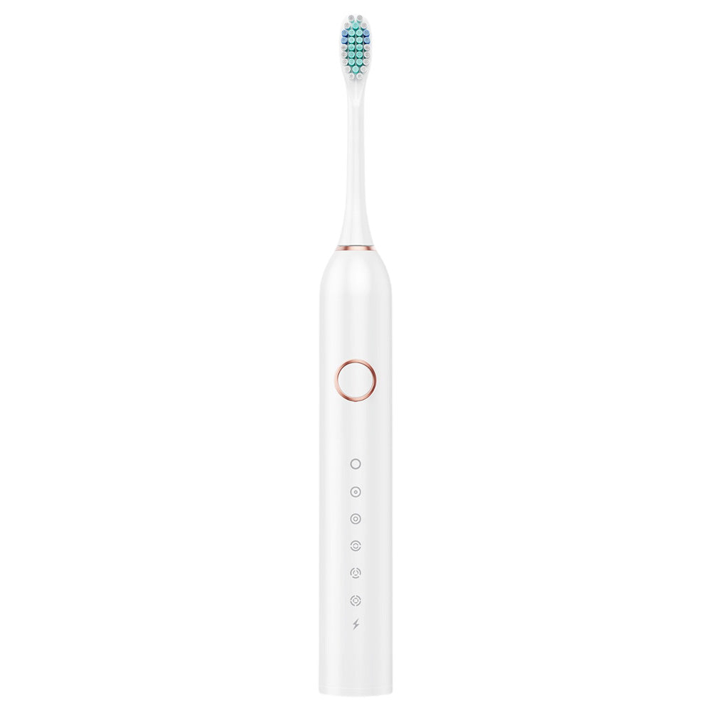 6-Mode Electric Toothbrush with 10 Brush Heads Rechargeable  Toothbrush Set for Home Travel White