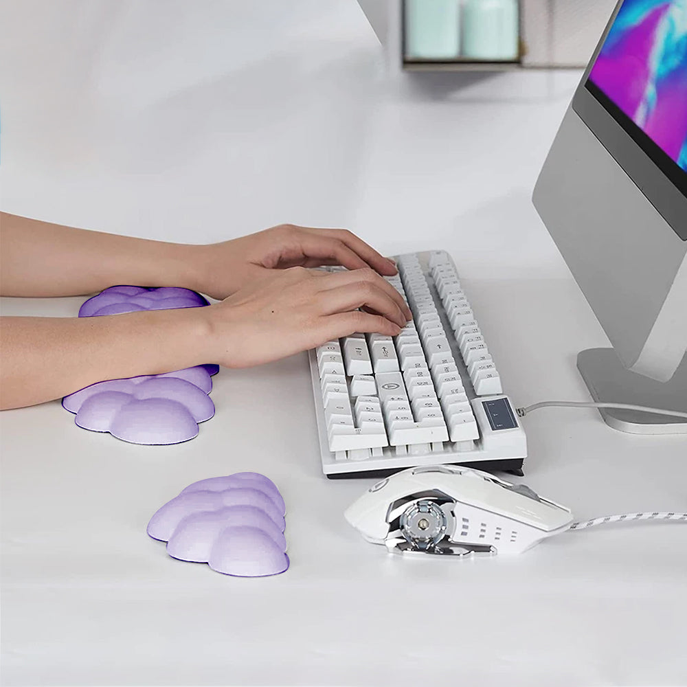 Ergonomic Wrist Rest for Computer Laptop Cloud Keyboard Wrist Rest Pad Set Purple