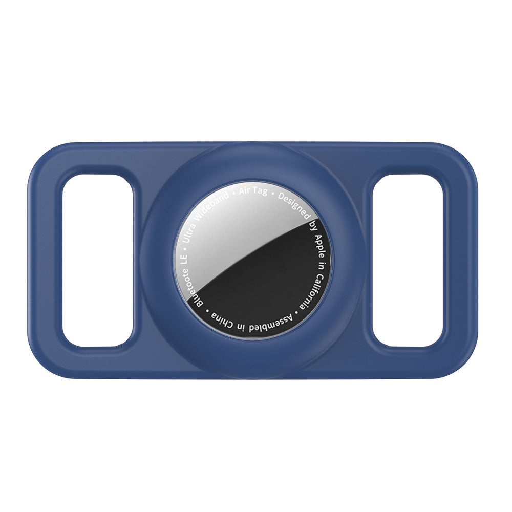 2PCS Waterproof Silicone Dog Collar Holder for Apple AirTag Blue