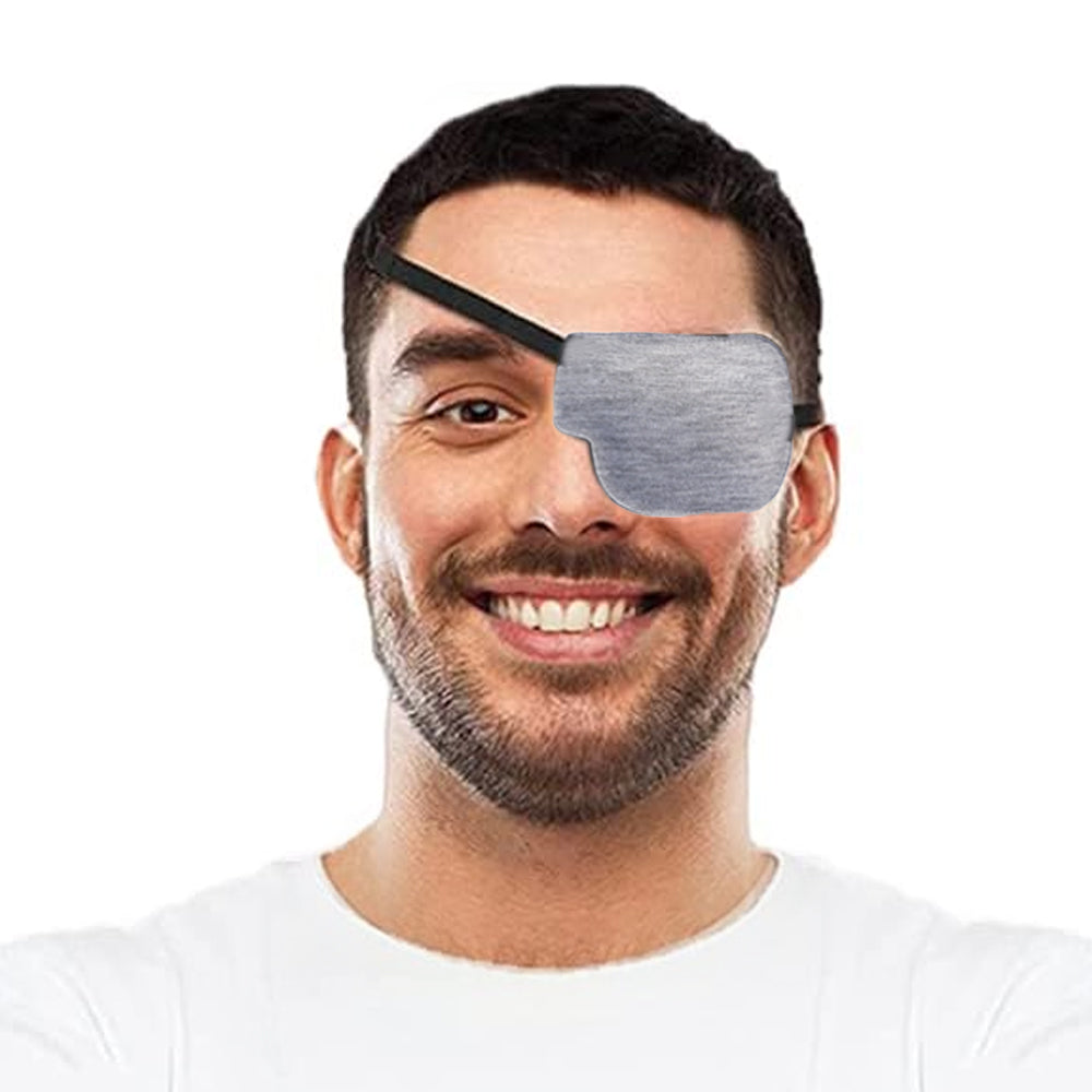 3D Single Eye Cover Adjustable Amblyopia Eye Masks Vision Care Blindfold Eye Patch -Grey