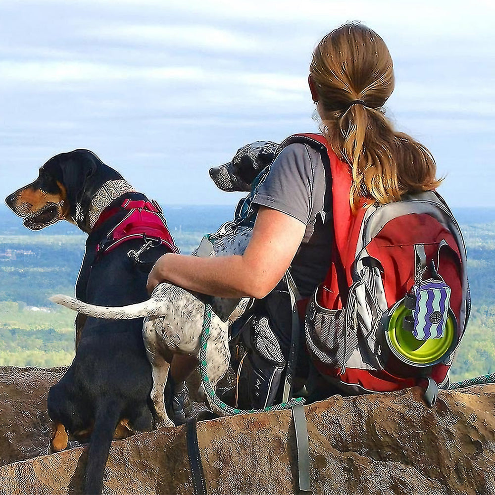 Pet Dog Poop Bag Holder Poo Waste Bags Container for Leash Blue