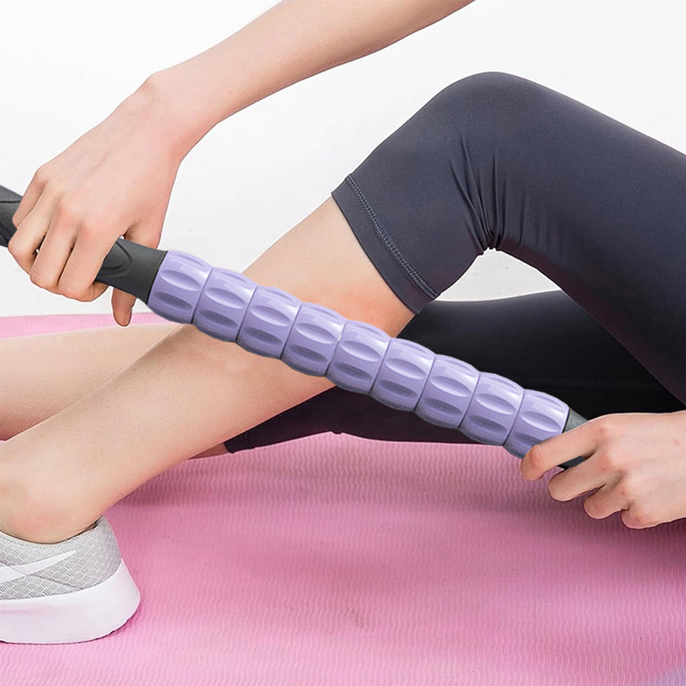 Portable Massage Roller Stick Exercise Gym Equipment Purple