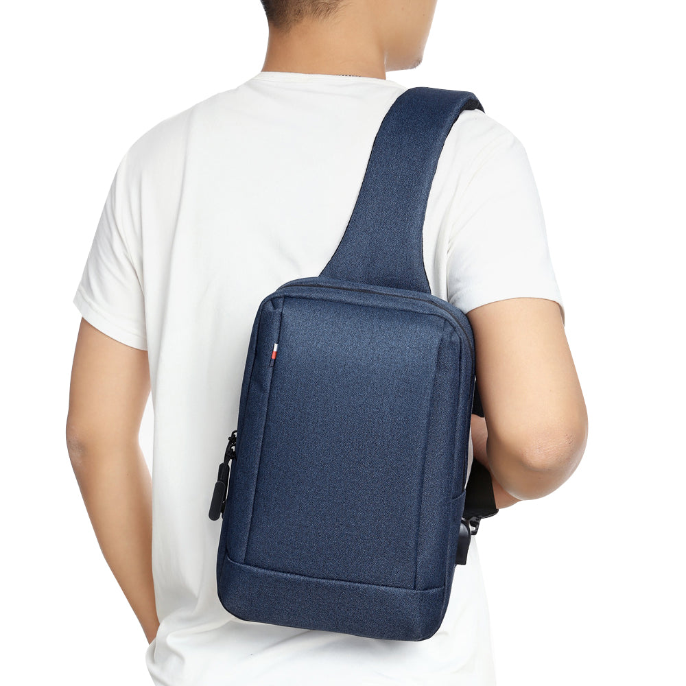 Chest Bag Messenger Bag Sling Bag Crossbody Shoulder Bag Travel Work Satchel Bag Blue