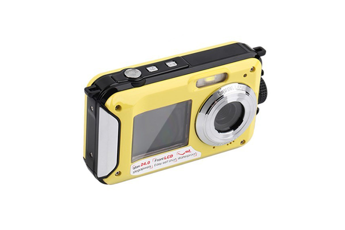24MP Waterproof Portable Digital Underwater Camera Yellow