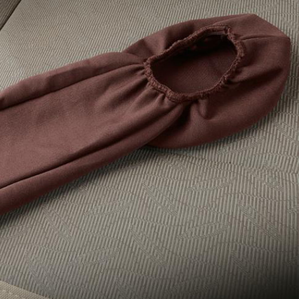 2 Pcs Set Car Front Seat Armrest Covers Armrest Protectors for Truck Van Coffee