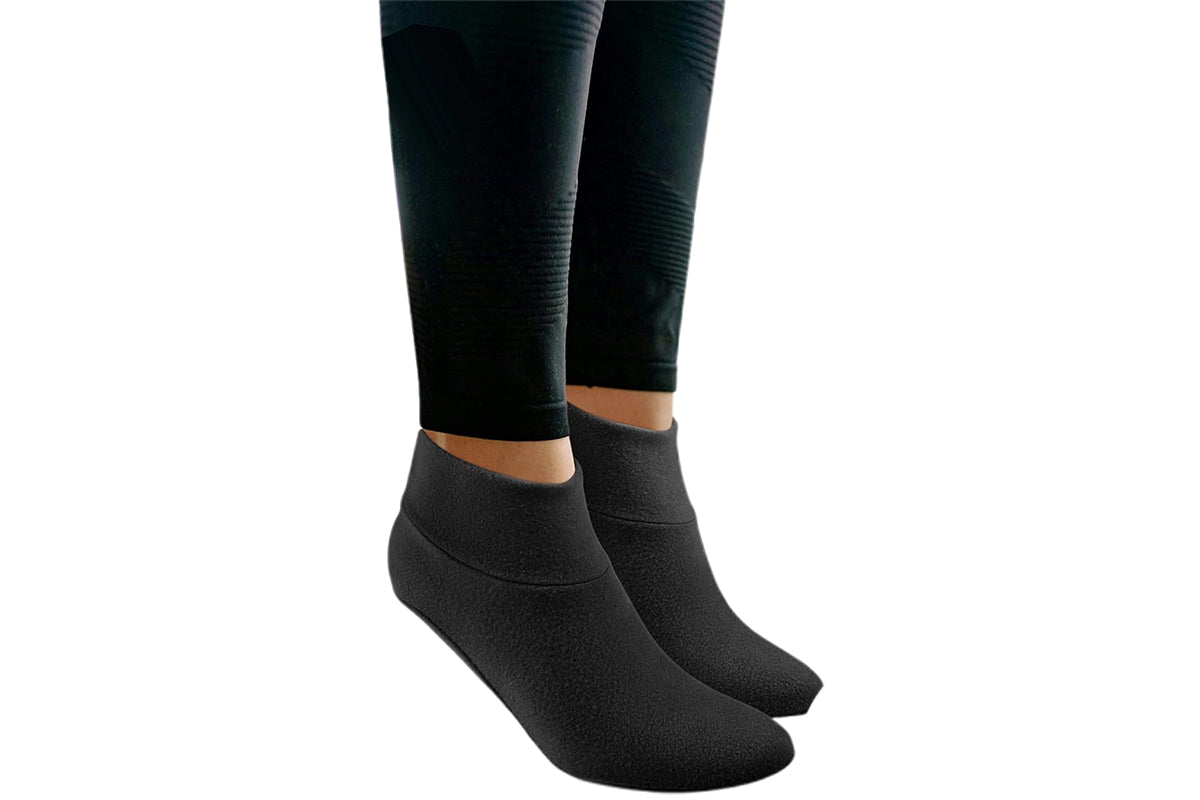 Castor Oil Pack Wrap for Feet Reusable Castor Oil Compress for Women Ankle Support -Black