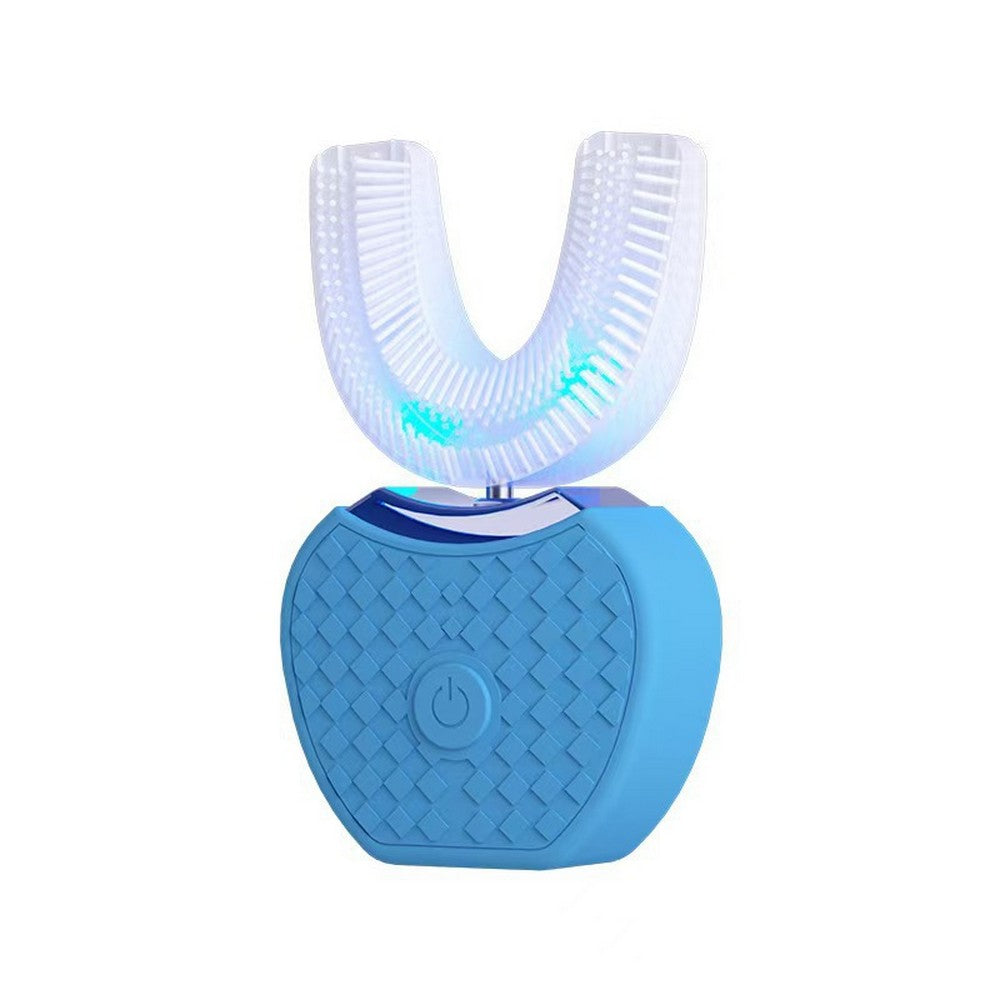 U-Shaped Electric Toothbrush 360-degree Sonic Cleaning Tooth Brush for Adults-blue