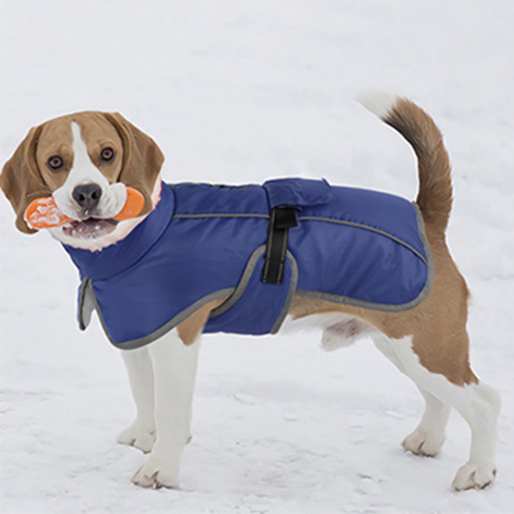 Winter Dog Coat Water Repellent Jacket for Small and Large Breeds Navy