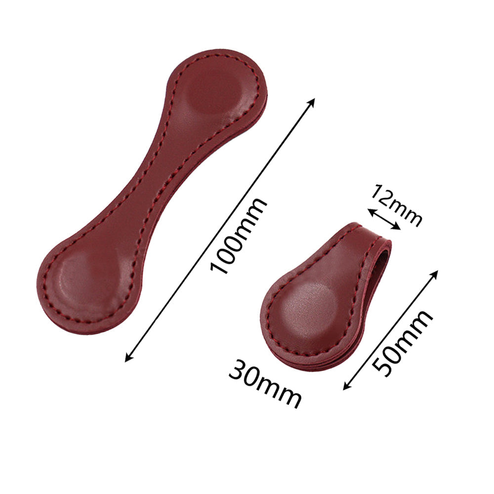 4Pcs Dual-side Magnetic Bookmark PU Leather Bookmark