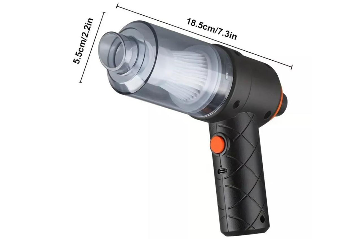 Handheld Car Vacuum Cleaner Rechargeable with Brushless Motor for Home Office Pet -Black + Red