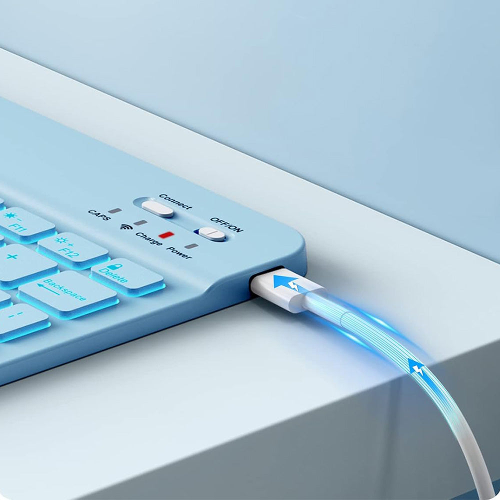 Detachable Backlit Keyboard Case for iPad 10.2 10.5 Inch - Blue