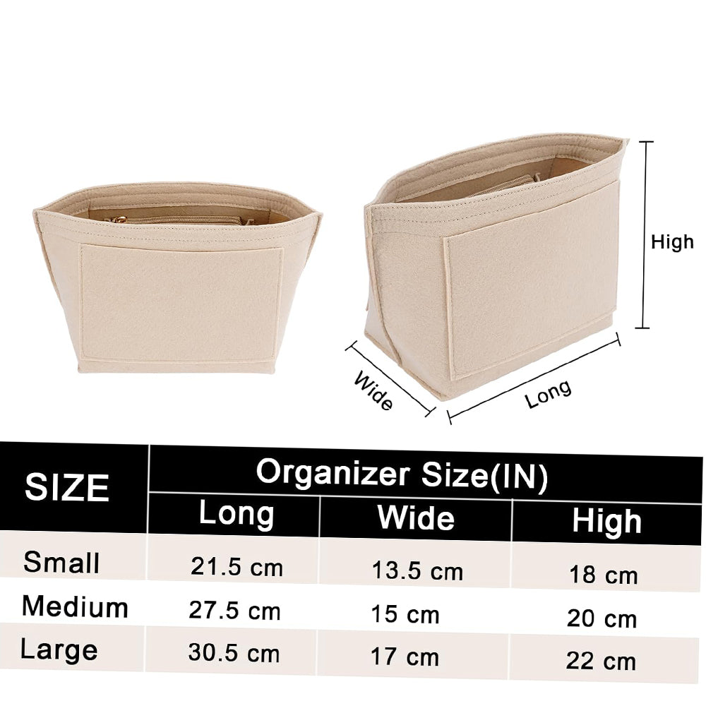Felt Purse Organizer Insert-Beige