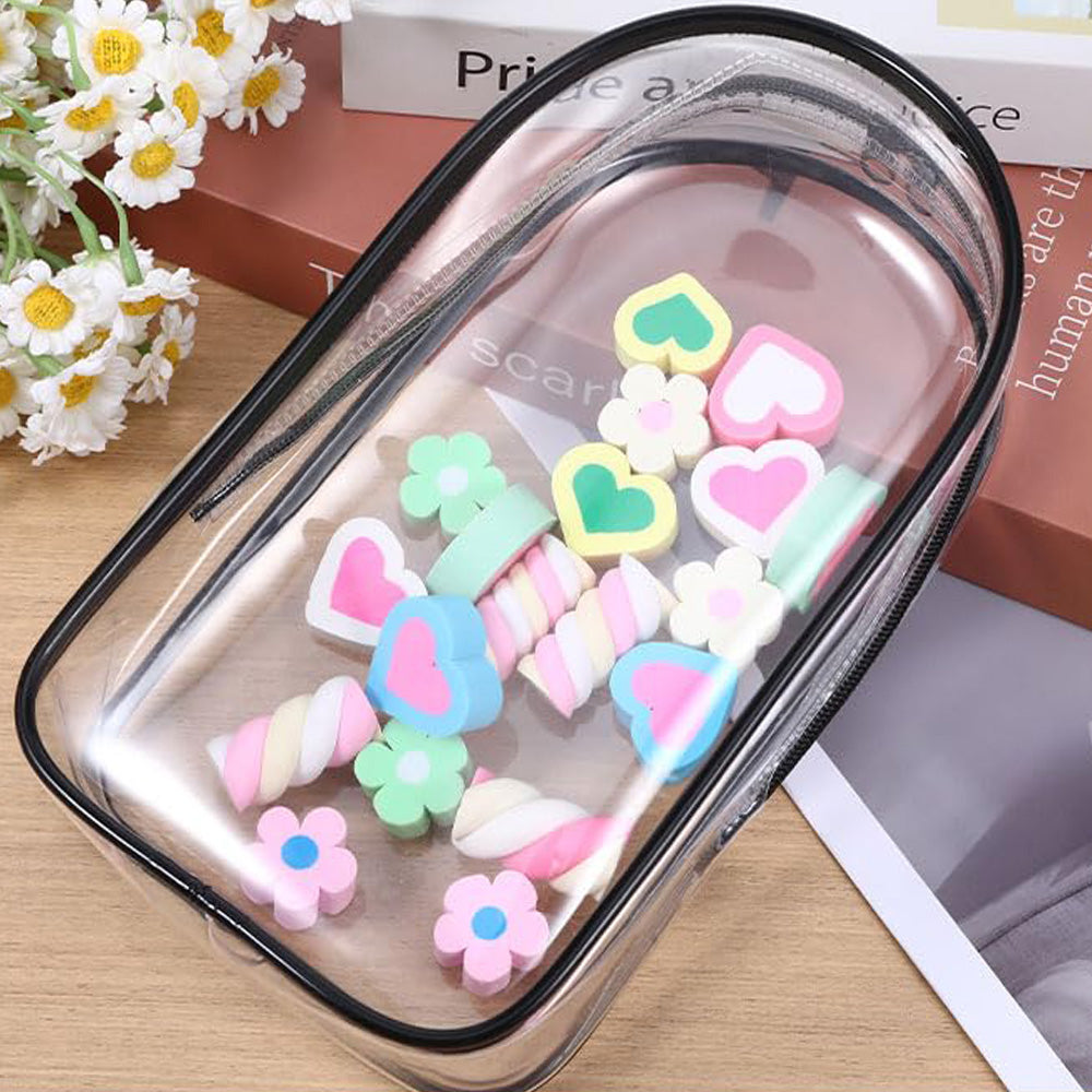 Transparent Carrier Bag Set for 15/17cm Labubu Doll Storage Case Black