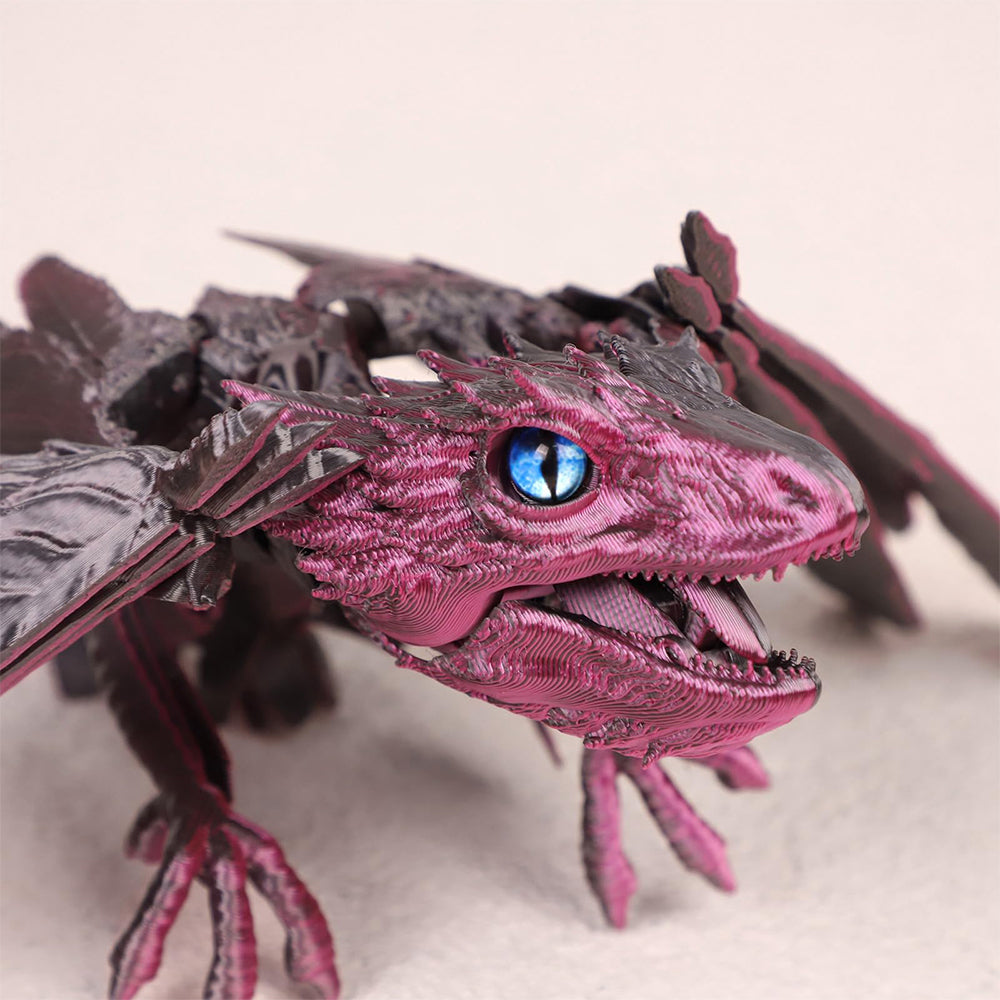 3D Printed Wyvern Dragon Flexible Articulated Dragon Toy Desktop Decor Style 5