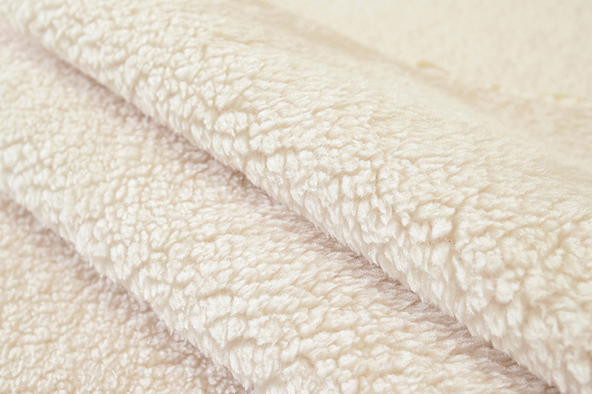Christmas Sherpa Fleece Slipcover Protector Sofa Throw Cover Soft Thick Cozy Sofa Throw-Beige