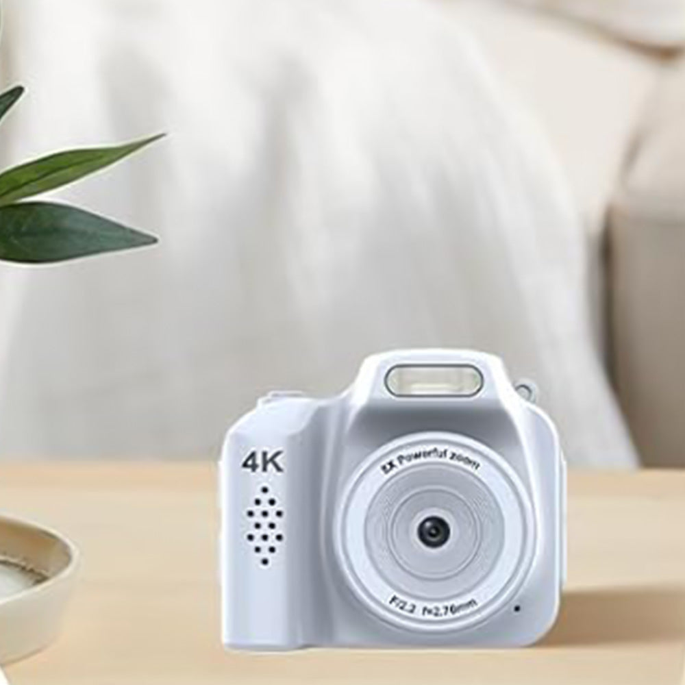 Mini Keychain Camera 4K Digital Camera Pocket-Sized Camera for Birthdays Gifts -White